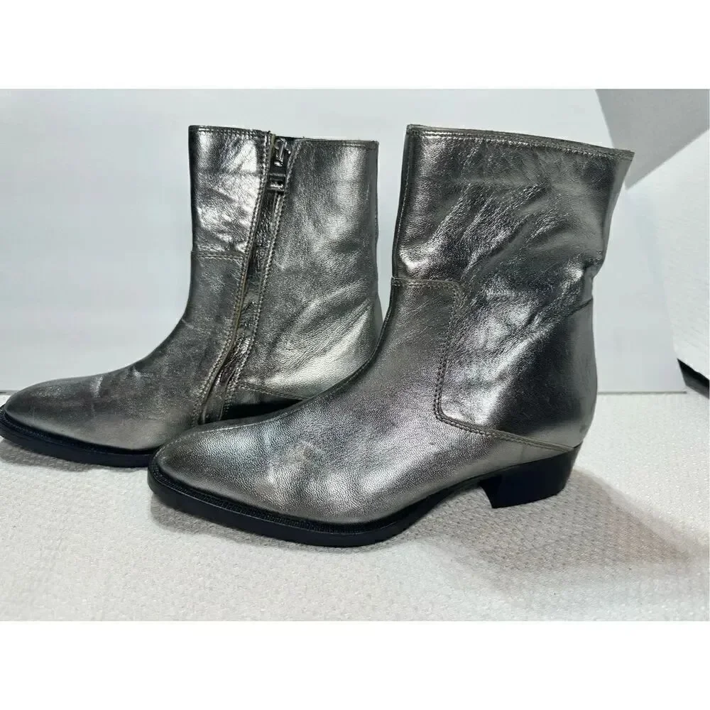 J Lindeberg metallic leather boots size 36 (US 5.5)